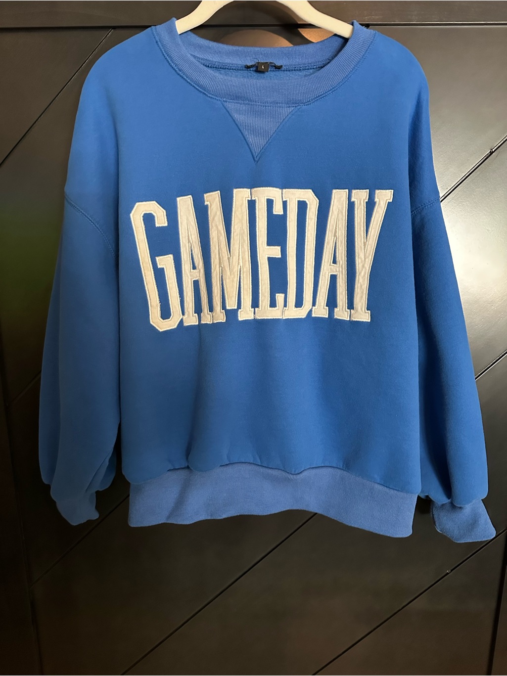 Papermoon Blue "Gameday" Pullover Sweatshirt